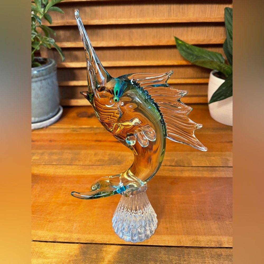 Vintage Hand blown Murano Glass Swordfish